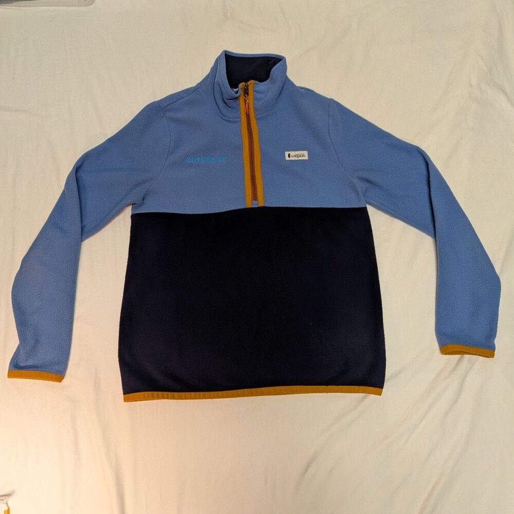 Cotopaxi Fleece Pullover Sweater Size Medium Blue Pullover 1/4 Zip Colorblock
